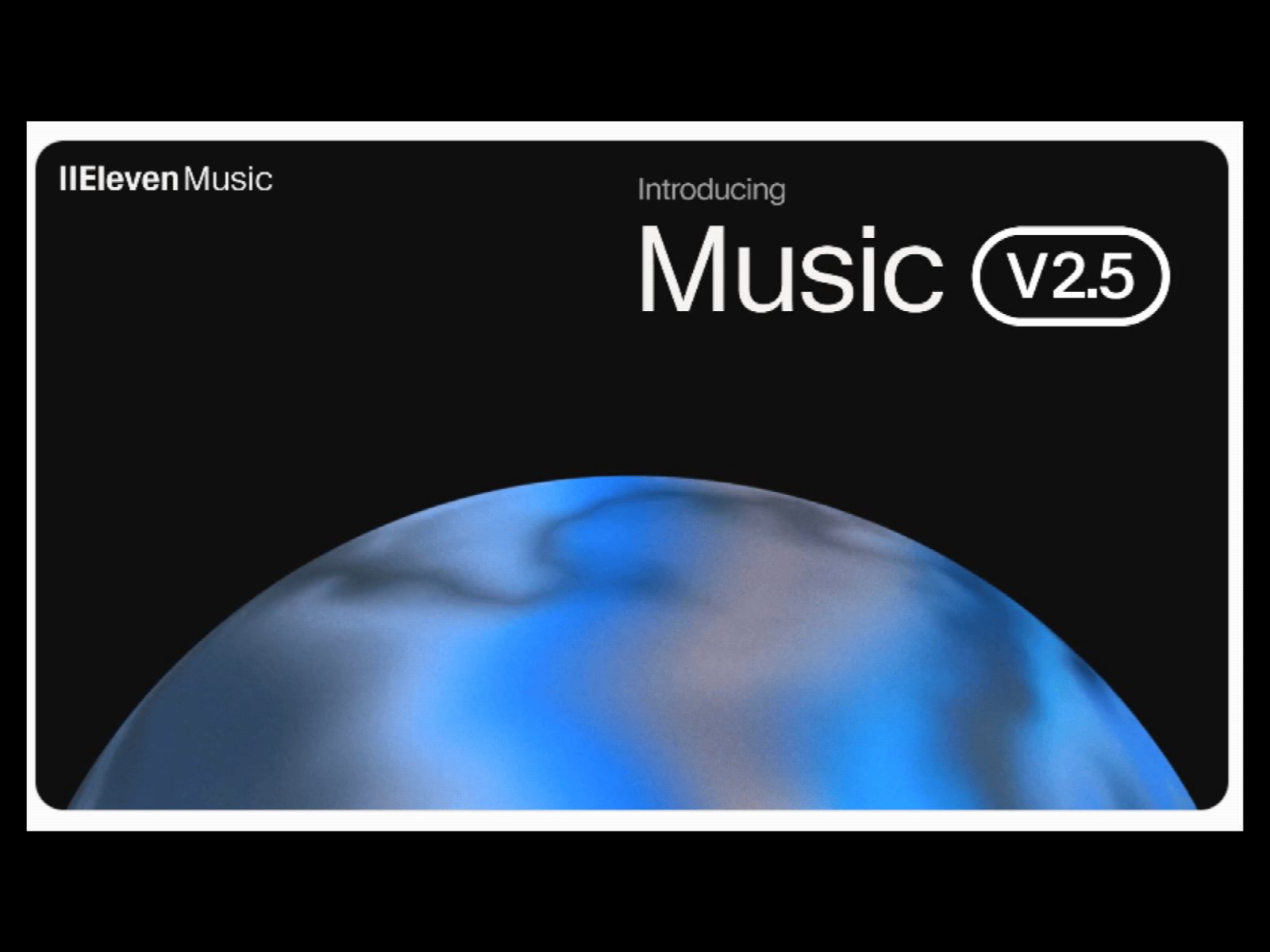 ElevenLabs logo with music waveform illustrating AI music model update