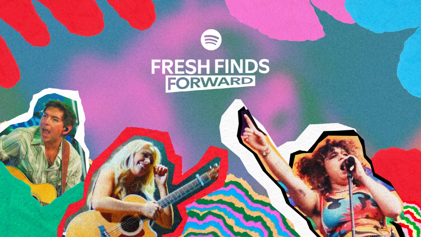 Fresh Finds Forward text over studio control room